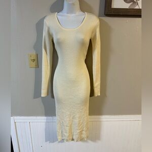 Elegant Cream Knit Dress